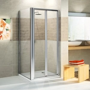 Novellini. Душевой уголок 90x90 см S+F с серебристым профилем STAR