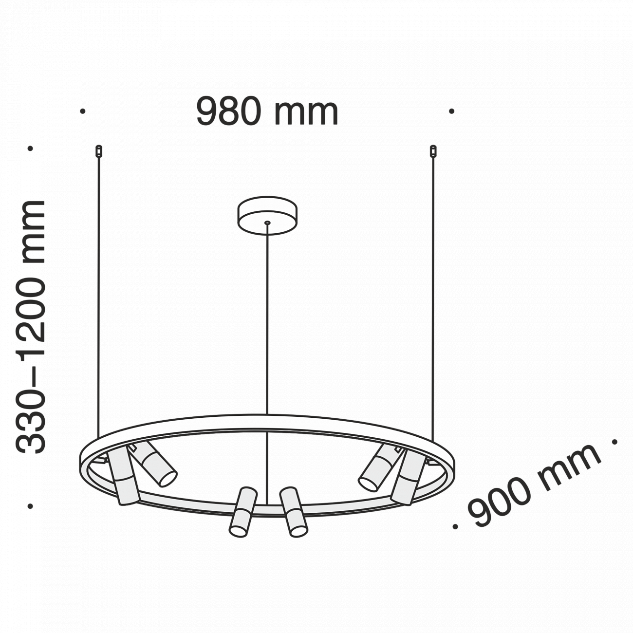 Светильник подвесной 4000К 98 см черный Satellite MOD102PL-L42B4K TECHNICAL ДИЗАЙНЕРСКИЕ, TECHNICAL 00-3957057 Черный  - Вид №2