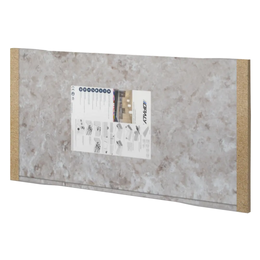Столешница кухонная Раффиа 100x100x2 см искусственный камень цвет бежевый Santreyd Раффия STLM-2071861 - Вид №7