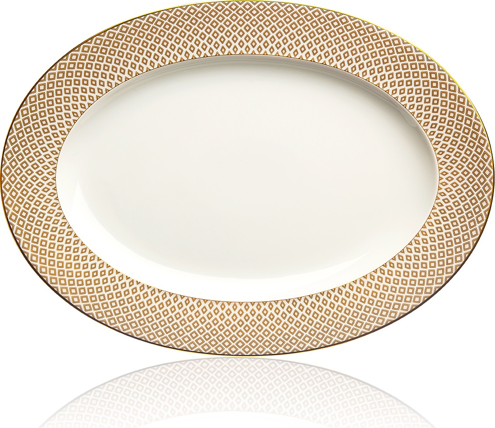 10621283 Rosenthal Блюдо овальное Rosenthal Францис Карро Беж 34см, фарфор Фарфор 