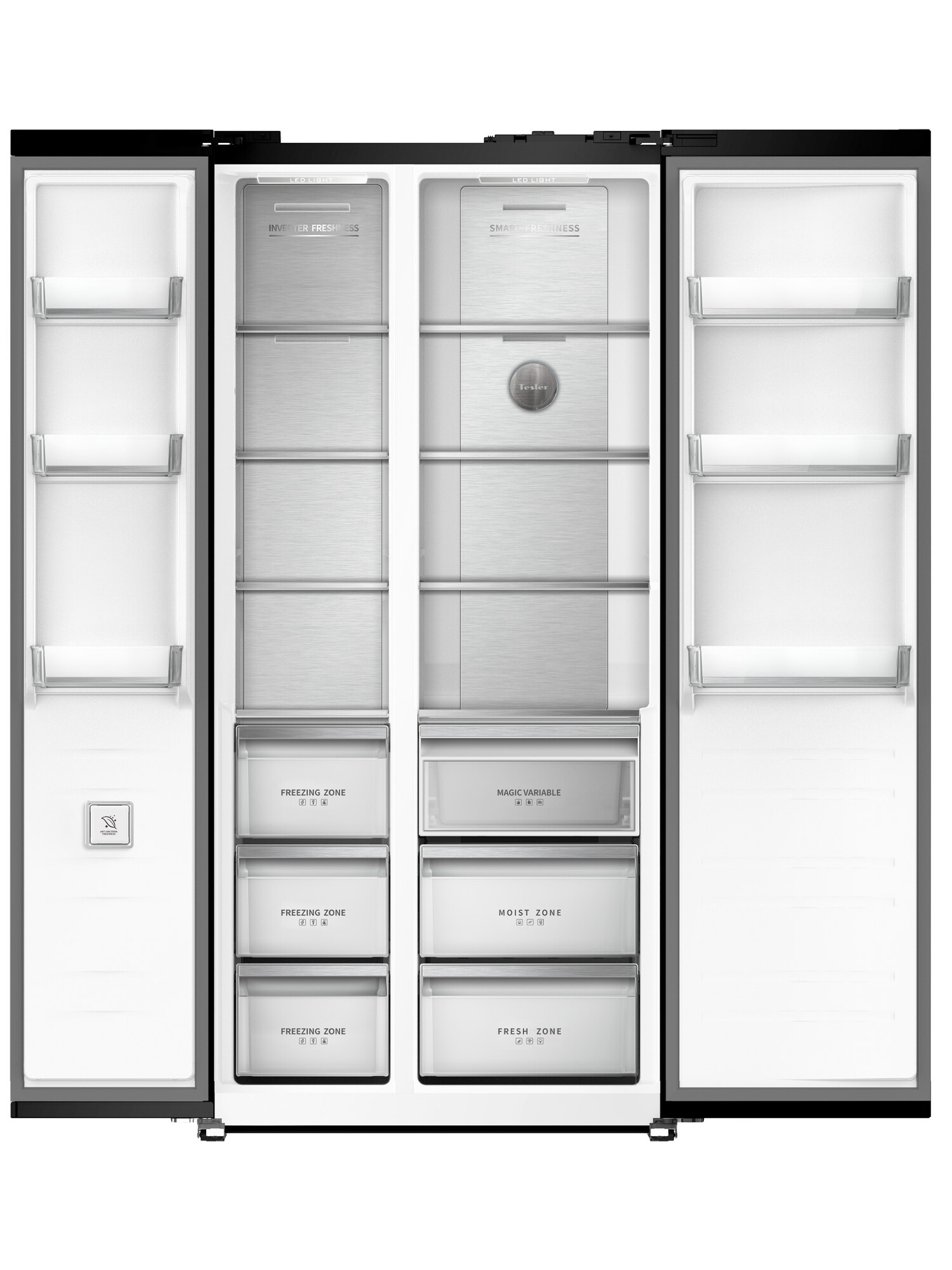 9081891 Холодильник Side by Side   Tesler RSD-537BI черный STDN-0068614 - Вид №1