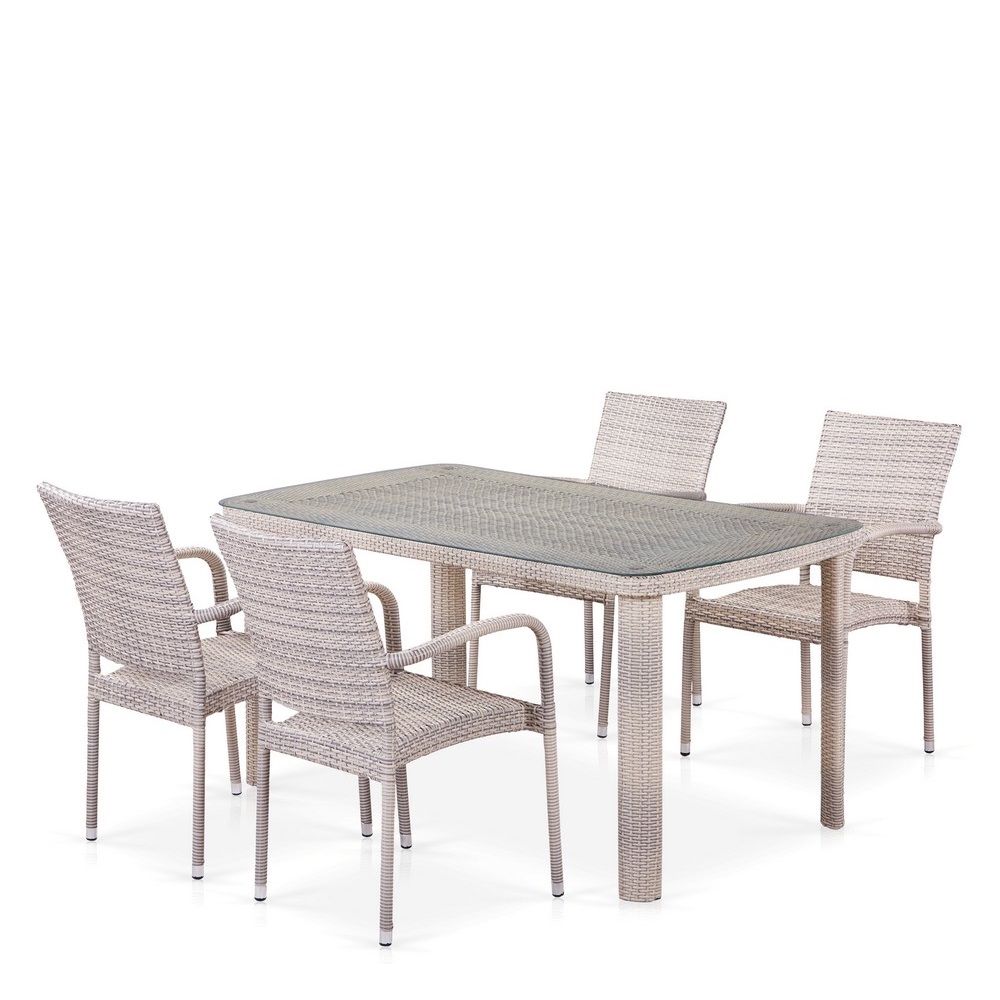 T51A/Y376-W85-150x85 4Pcs Комплект плетеной мебели Afina 