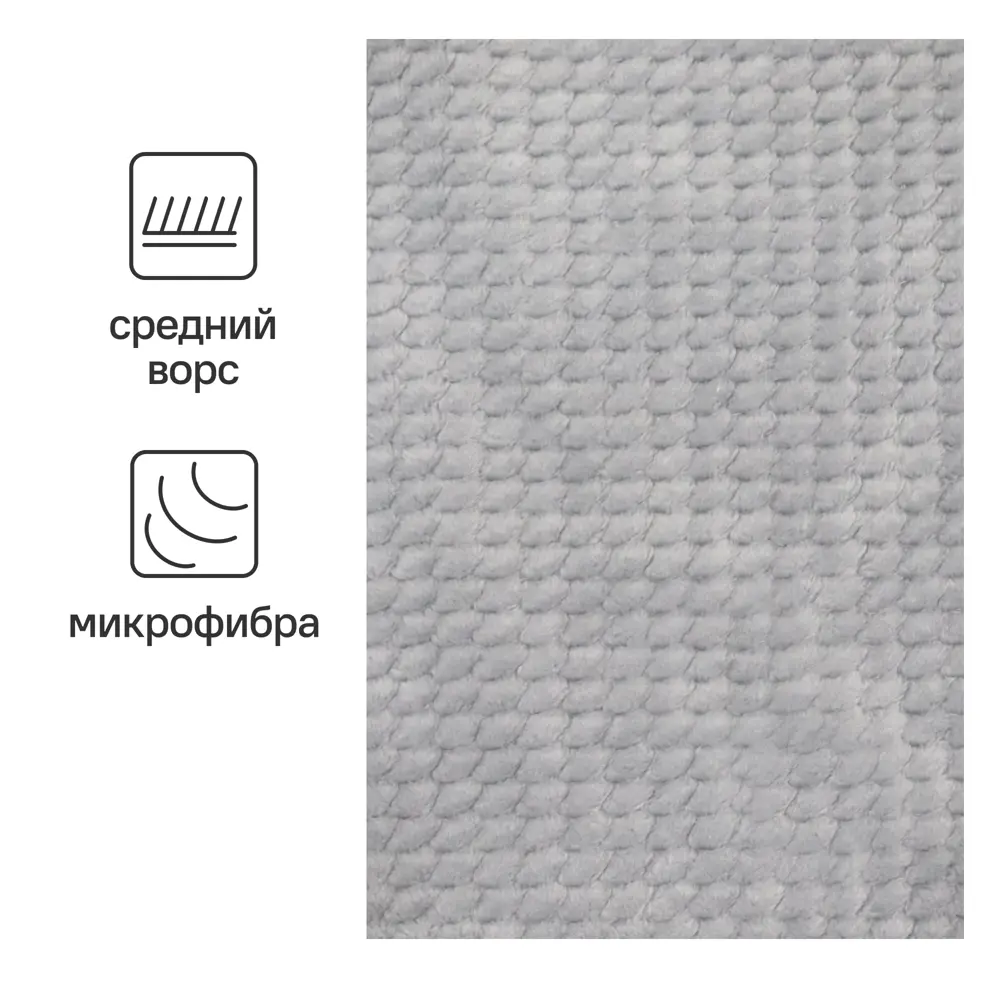 Плед микрофибра Comodo 220x240 см цвет серый Santreyd STLM-2091166 - Вид №1