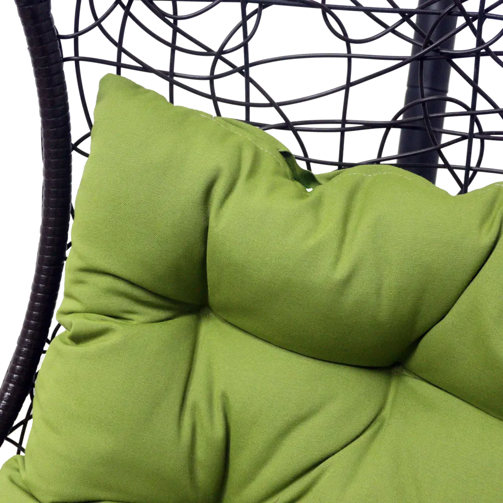 Кресло подвесное с опорой Bliss 102x200x126 см, искусственный ротанг, тёмно-коричневый/оливковый 82841550 STLM-2194953 Santreyd BL001 - Вид №2