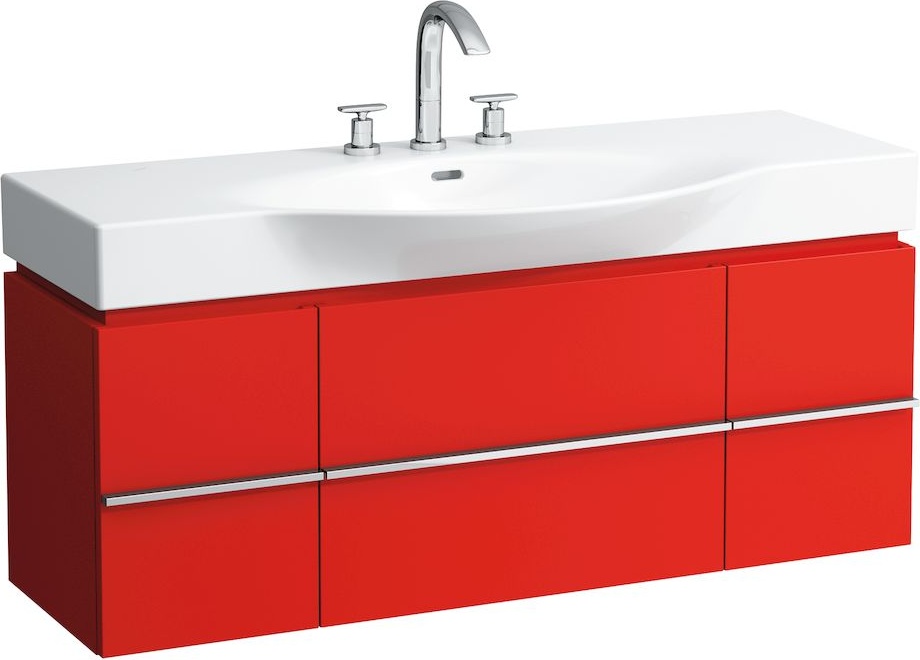 H4013020755191 Шкафчик под раковину, для раковин 811704, 812704, 2 выдвижных ящика с 2 дверцами, 2 стеклянные полки LAUFEN PRO - Вид №24