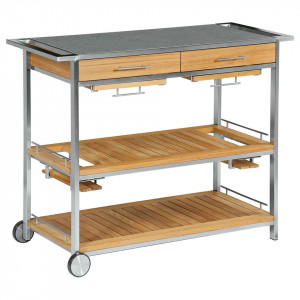 Code: 2MEST.804 Сервировочный столик с ртутью Teak  Mercury Dining