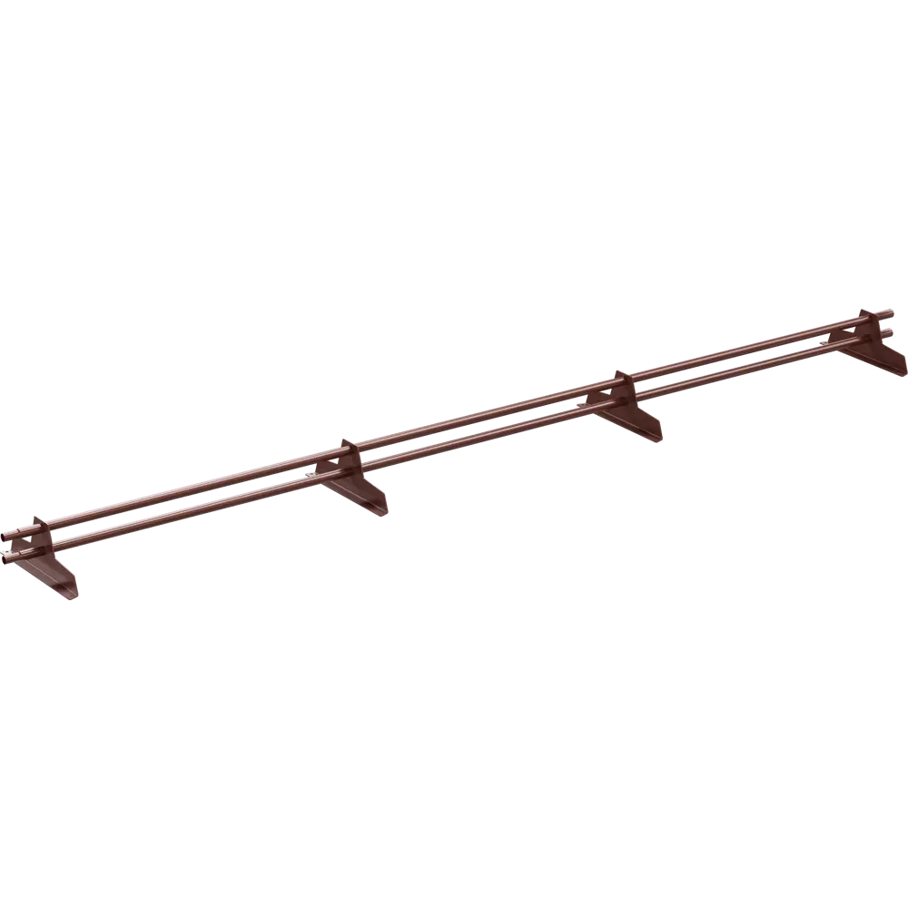 Снегозадержатель трубчатый ЭКО для любого вида кровли 3 м RAL 8017 коричневый ВЕГА STLM-2075895