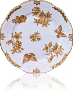 53403 Herend Тарелка десертная 19см "Виктория Голд" Фарфор, Керамика