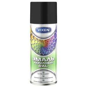 Эмаль аэрозольная акриловая цвет чёрный глянец 0.52 л