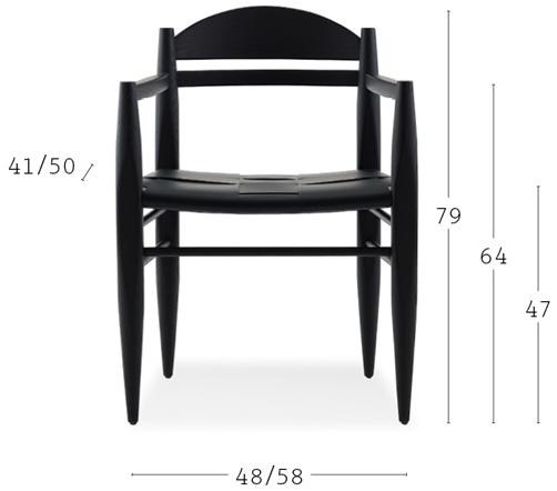 Billiani Кресло из ясеня с подлокотниками Vincent v. g. 441 - Вид №6