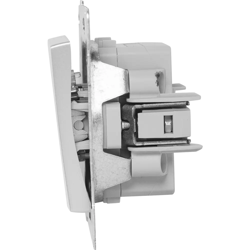 Выключатель GUSI Electric двухклавишный серебристый для современного интерьера 83864226 Ugra STLM-0045161 - Вид №3