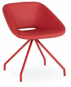 B&T Design Стул на эстакаде в коже Kirmizi