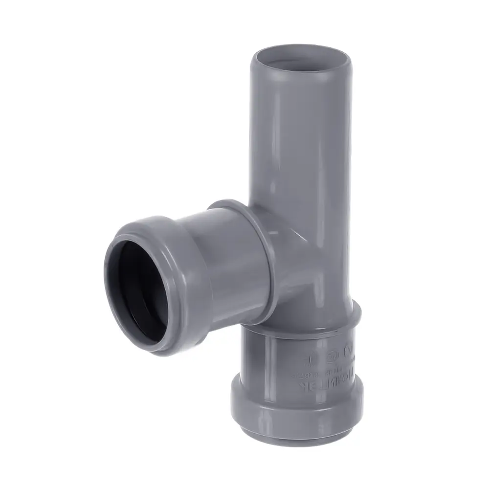 Тройник канализационный ПОЛИТЭК 32 мм с герметичными уплотнениями 13567743 STLM-0003431