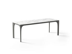 Прямоугольный журнальный столик с мраморной столешницей