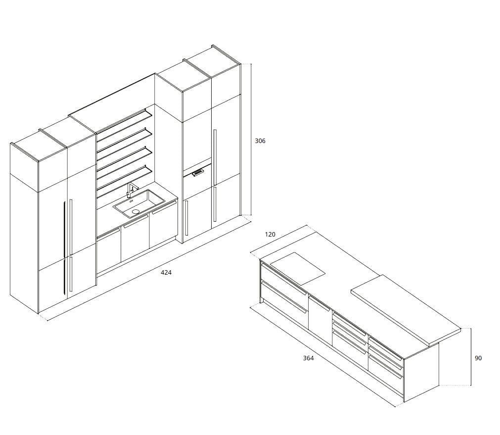 Встроенная кухня Febal Casa Modula ARCH-00033216 - Вид №61