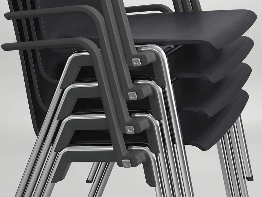 Brunner Штабелируемый конференц-стул HPL с подлокотниками Hero sun-id-1500112 - Вид №1