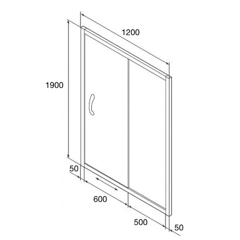 Orange E23-12090TB Душевой уголок без поддона с раздвижной дверкой., черного цвета. Никель sun-id-1517263 - Вид №1