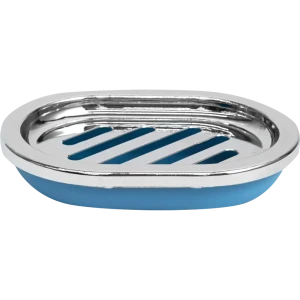 Мыльница Аквадекор Альма пластик цвет тёмно-голубой