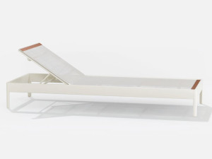 Окрашенный алюминиевый шезлонг и ткань Batyline