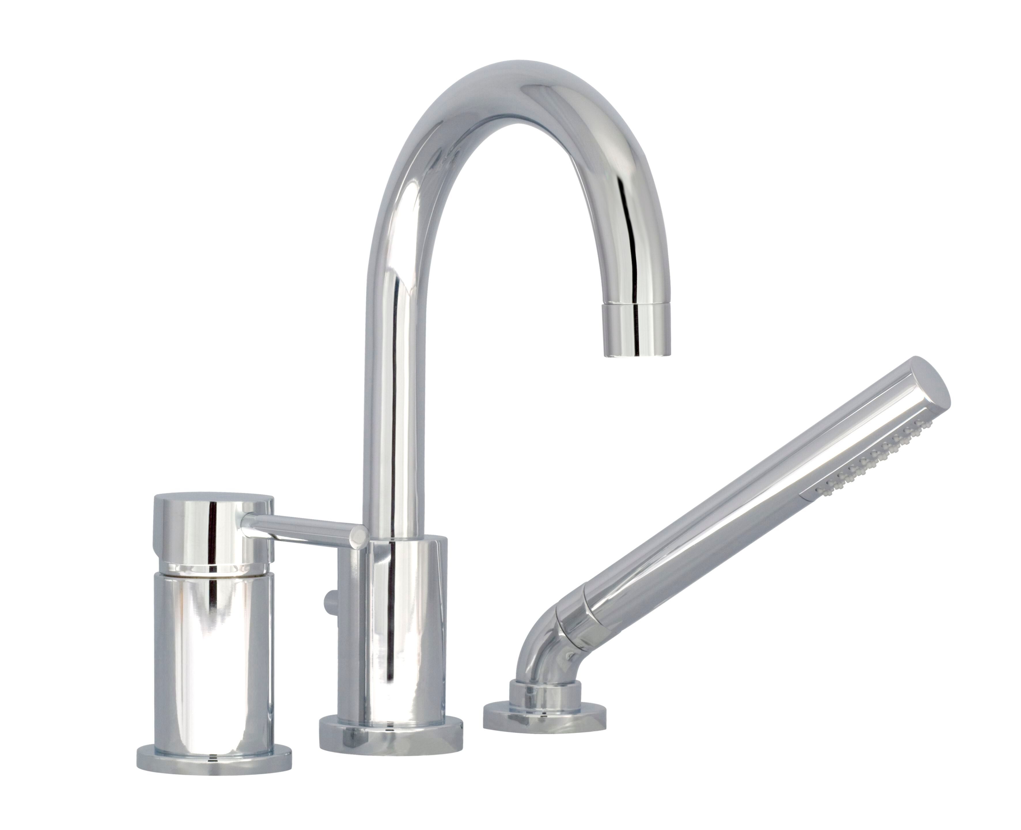 Смеситель для ванны с 3 отверстиями и ручным душем BARIL Zip B66 ARCH-00130013 - Вид №4