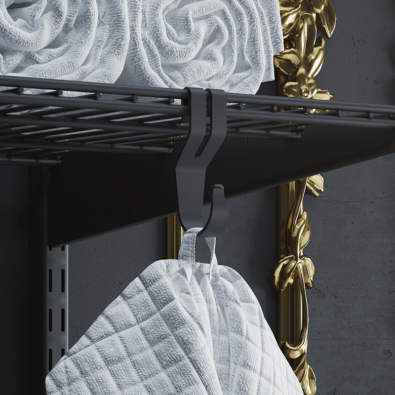 Универсальные крючки , 150x70x35 мм, черный, 2 шт LJPS0529 Public Steel Россия  - Вид №1