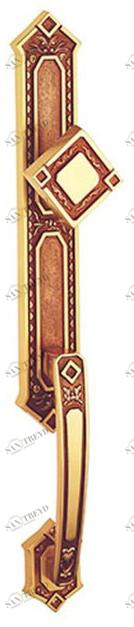 Pasini Ручка для входных дверей из латуни на пластине King 4125