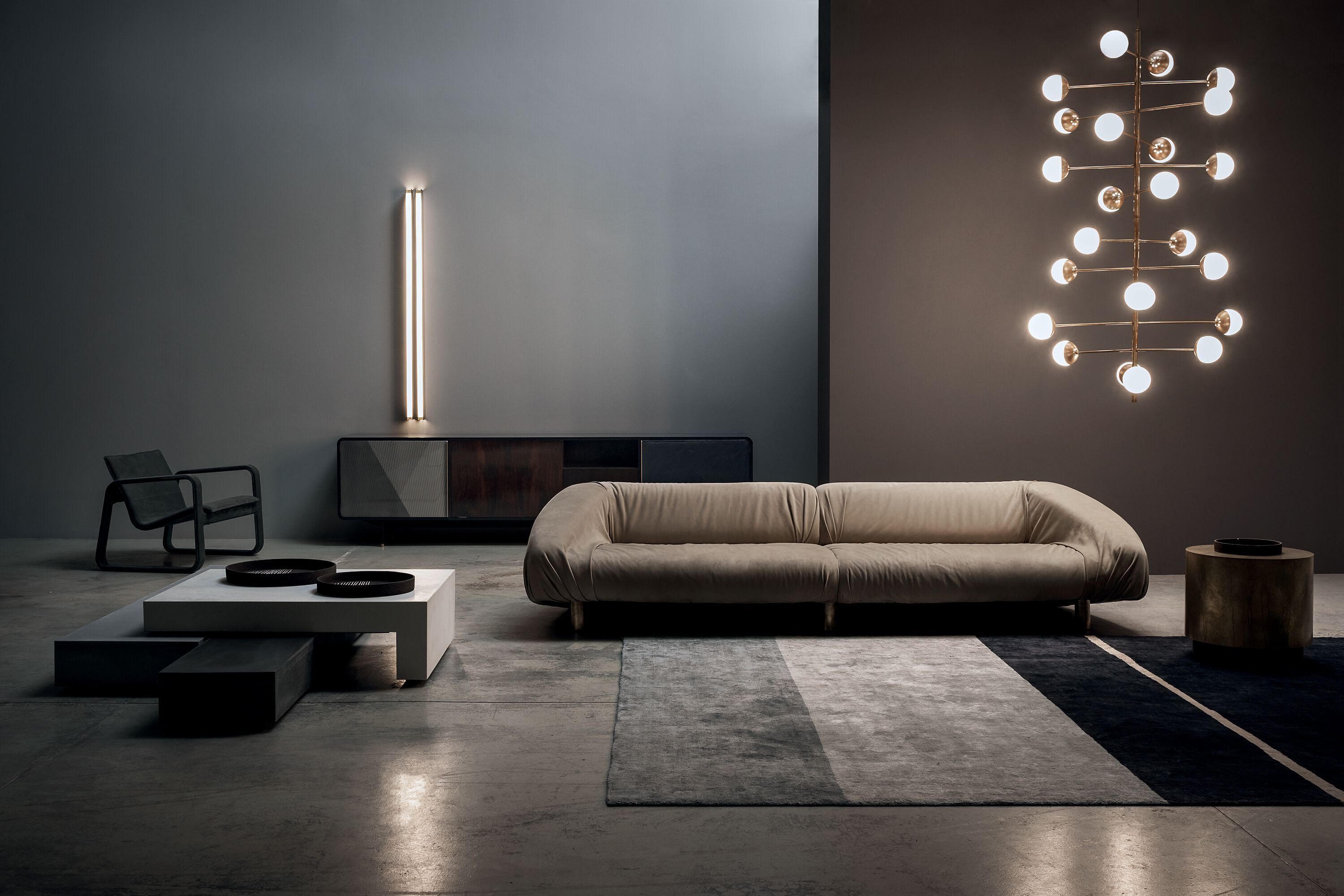 Кожаный линейный диван Baxter FOLD ARCH-00112033 - Вид №2