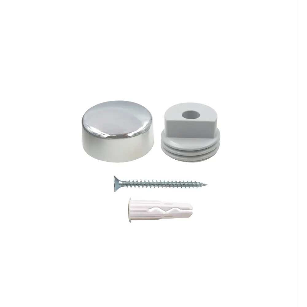 Крепление для зеркала 18 мм металл/пластик гладкое цвет хром 4 шт ЕВРОПАРТНЕР STLM-2020986 - Вид №1