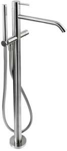 Fir Italia Напольный смеситель для ванны на одно отверстие с ручным душем Cleosteel 48 4833008
