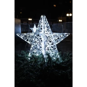 Электрическая светящиеся фигура Звезда 100 LED 90x90x90 см теплый белый свет 86164027 STLM-2074622