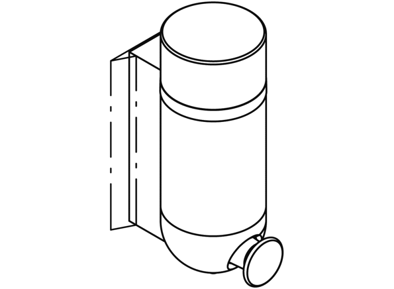 800.06.10091 Дозатор для жидкого мыла HEWI System 800 K  - Вид №19