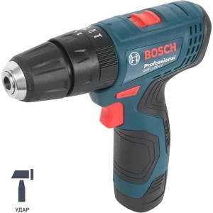 Дрель-шуруповерт аккумуляторная ударная Bosch Professional GSB 120 06019G8100, 12 В Li-ion 2x2 Ач