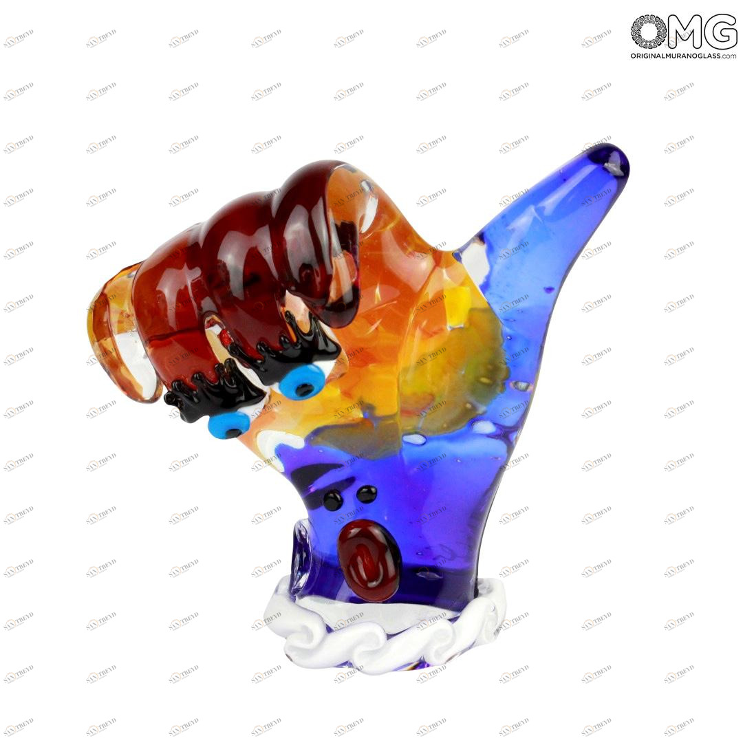 1810 ORIGINALMURANOGLASS Скульптура Ладонь Всё ок - Pop Art - муранское стекло 23 см PICASSO