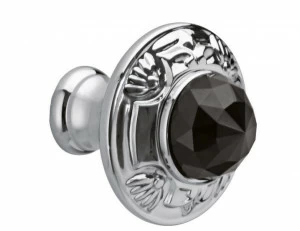 0Z5747.BN0.43 Ручка корпуса диаметром 38 мм с черным кристаллом Swarovski Сатинированное старое золото 24К