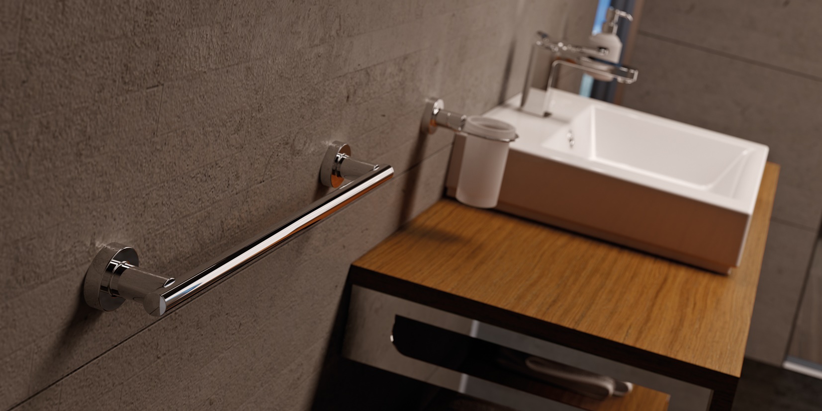 Sonia Полотенцедержатель 500 мм Tecno Project Хром 116805 - Вид №1