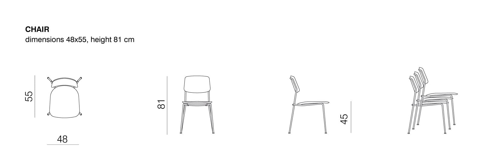 Стул с открытой спинкой prostoria штамм ARCH-00025010 - Вид №5