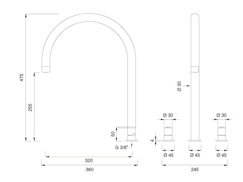 Диспенсер для питьевой воды / кухонный кран CEADESIGN ECO-DRINKING TAP WATER ARCH-00065004 - Вид №2