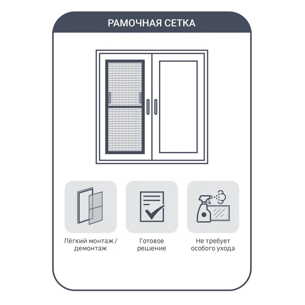 Москитная сетка Santreyd 50x80 см для оконной защиты 16557364 STLM-0895507 - Вид №2