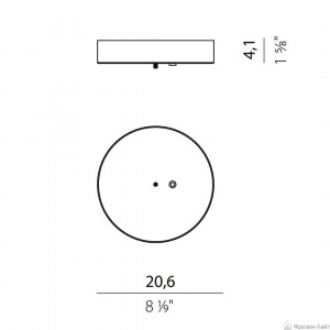 Panzeri XM03330.511.0002 Canopy for 1 fix. titan потолочный