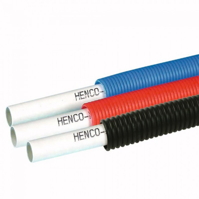 Труба металлопластиковая RIXc HENCO в гофре 16х2мм бухта 100м синяя 100R16MB - Вид №1