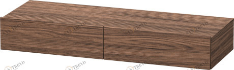DS827102121 Полочка с ящиком DuraStyle #DS8271 1200 x 440 мм Орех темный декор Duravit