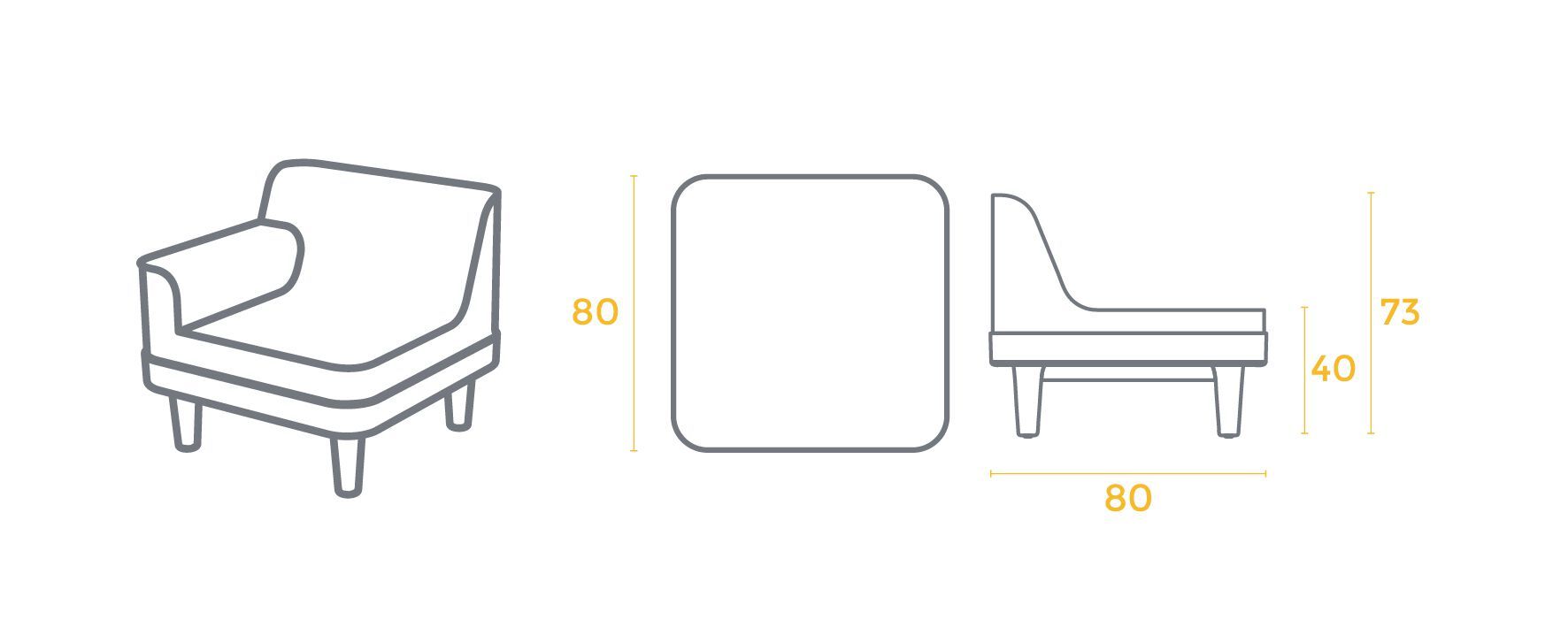 Модульный диван с пенопластовым покрытием SIXINCH OFFSHORE ARCH-00097661 - Вид №10