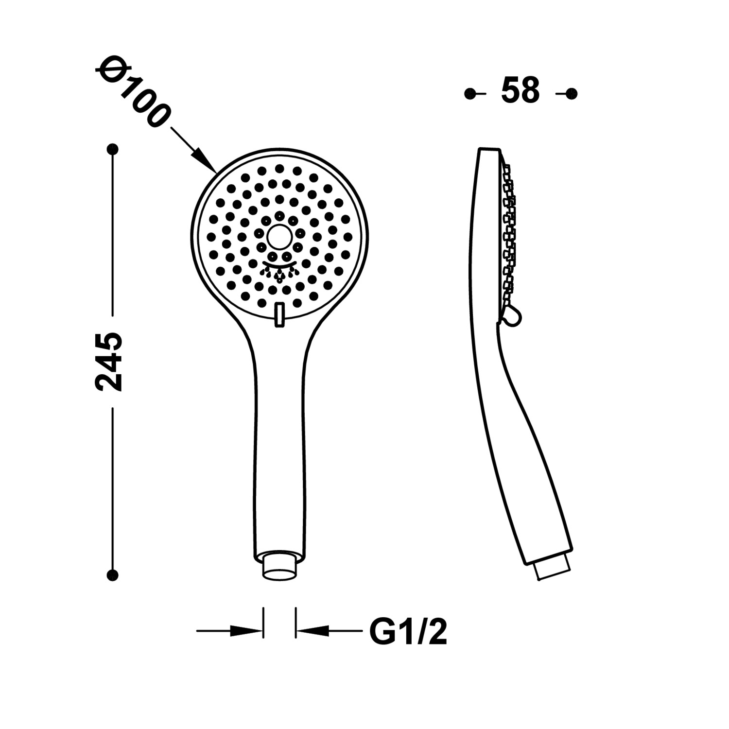 Ручной душ D100+-29963114 TRES Showers - Вид №1