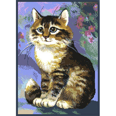 160х225кл Схема для вышивания цв. А3 ДК-032 "Кошка" Santreyd 