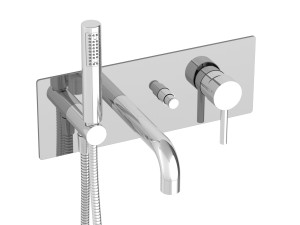 Настенный однорычажный смеситель для ванны с переключателем