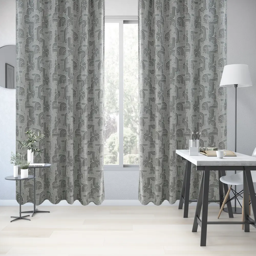 Штора на ленте Inspire Deba 200x280 см цвет серо-голубой 89343167 STLM-2117309 
