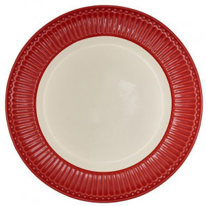 Тарелка Alice red
