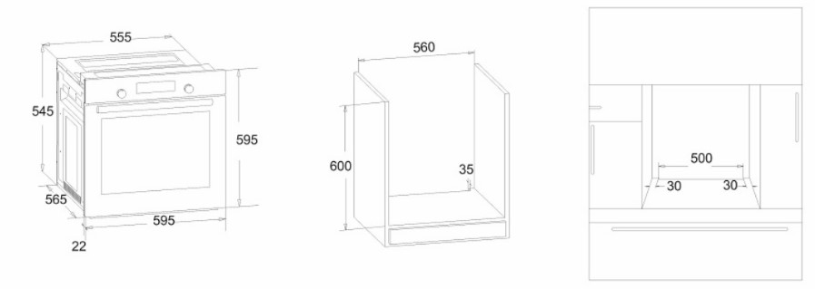 8186949 Электрический духовой шкаф Simfer B6ES16016 черный STDN-0015504 - Вид №9