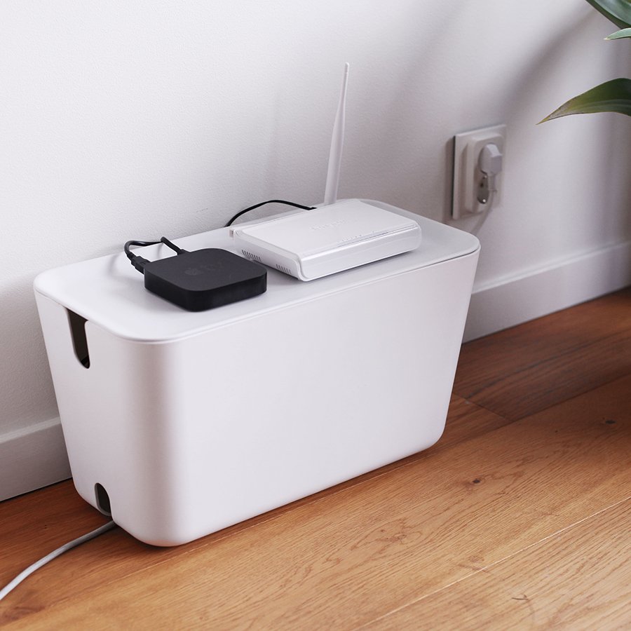 Органайзер бело-серый для проводов большой Cablebox BOSIGN  00-3872105 Белый;серый  - Вид №8