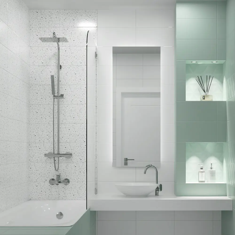 Плитка настенная Mersey Mono 20x40 см 1.2 м² матовая цвет белый Santreyd STLM-2119905